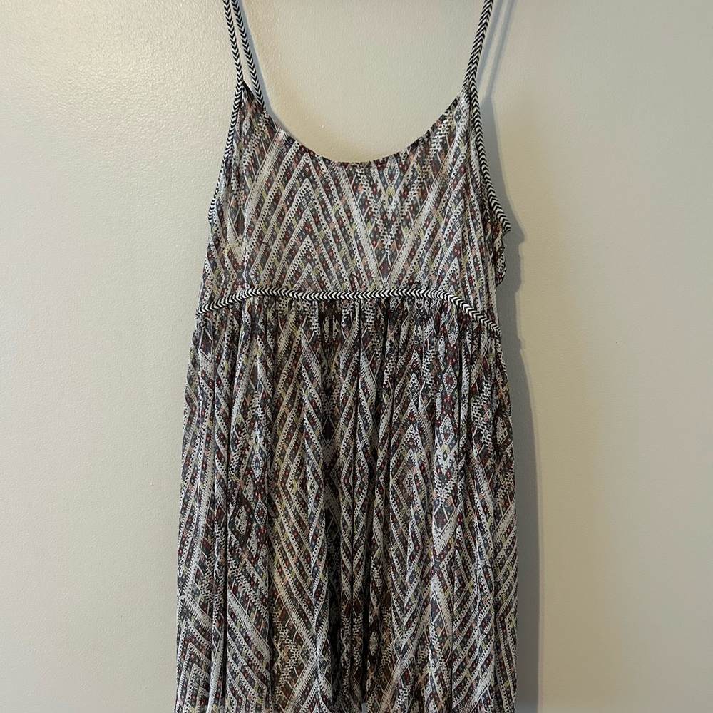 Free People Geometric Patterned Dress - Black and White